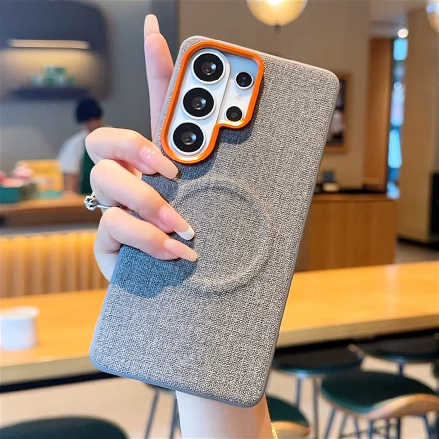 Stoßfeste magnetische Stoff-Handyhülle von lolozzx für Android in Schwarz oder Grau - Bild 5