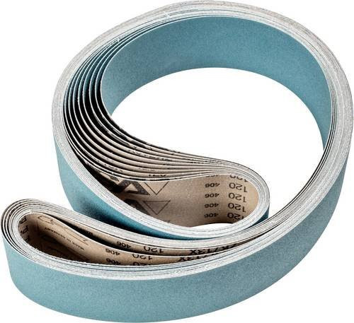 PFERD Zirkon Schleifband für Bandschleifer, Körnung 120, Blau, B: 7,5 cm, L: 200 cm, 10 Stück - Bild 1