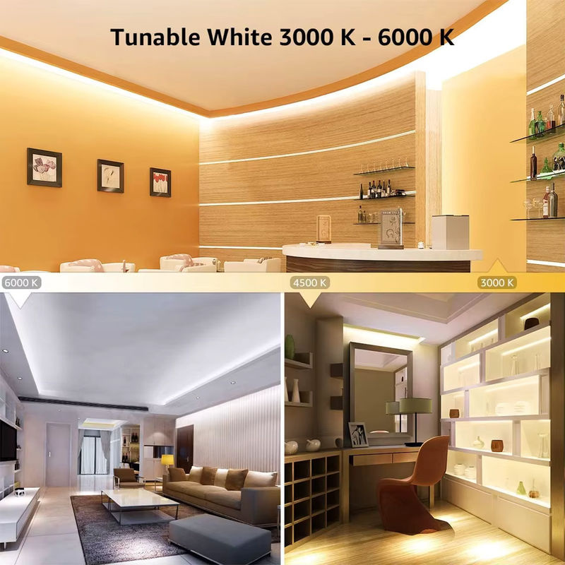 Teopek Zweifarbiges LED-Streifenlicht CCT dimmbar, 5 m Länge, Multicolour und Weiss - Bild 5