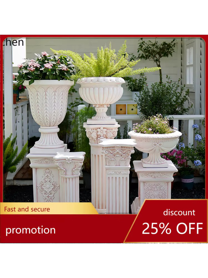 Dekorative CZ Gartenornamente aus Gips in Weiß für Hochzeit und Outdoor-Dekoration - Bild 4