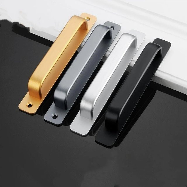 JETTING Bohrfreier Griff aus Aluminiumlegierung für Glasschiebetüren, Fenster und Schubladen, Push-Pull-Türgriff - Bild 1