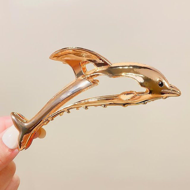 YULIN Haarkralle Delfinform, Gold Silber, Damen - Bild 1