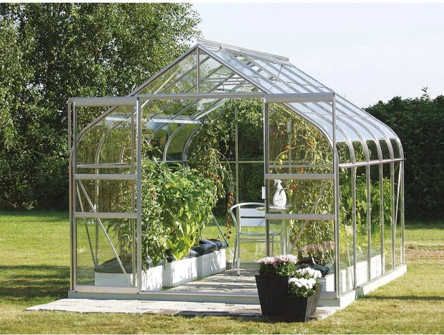 Vitavia Gewächshaus Diana 8300 aus eloxiertem Aluminium mit Sicherheitsglas und Fundament, 8,3 m² - Bild 1