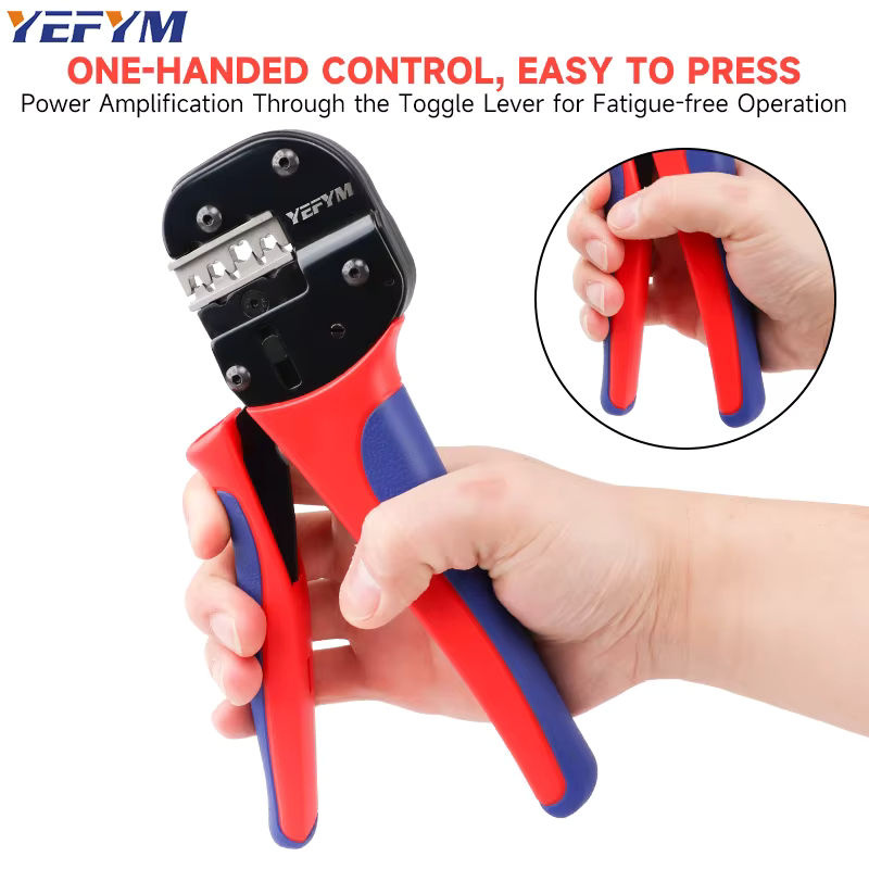 YEFYM Solar Crimpen Werkzeug YFP-2546BS Ratsche Zange für MC2,5/4/6/10mm2 (20-7AWG) PV Stecker Kabel Vertikale Crimper - Bild 2