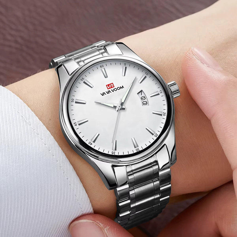 VA VA VOOM Armbanduhr, Quarz, Edelstahl, Silber, Herren - Bild 3