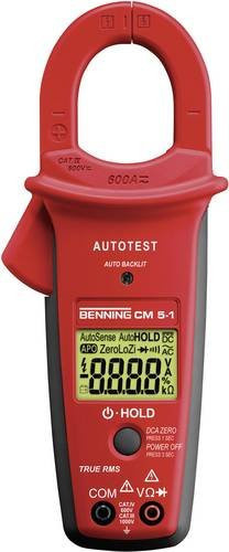 Benning CM 5-1 Digitales Stromzangenmultimeter für AC/DC, CAT IV 600 V, Rot - Bild 1
