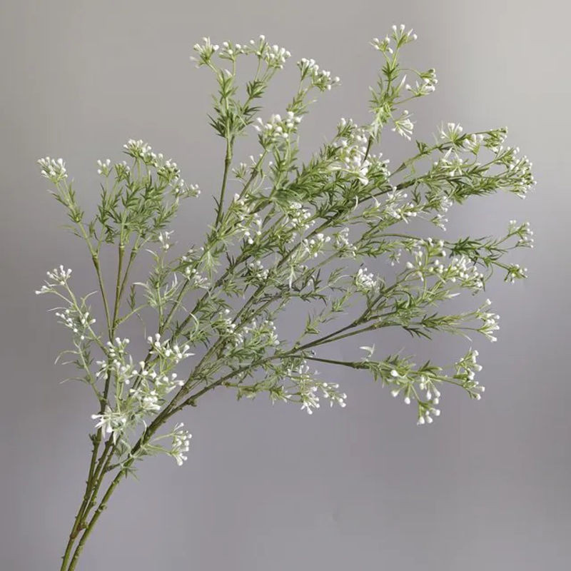 LINANUO Künstliche Gypsophila Blumen in Weiß, 5er Set für Hochzeitsdeko und Blumenarrangements - Bild 1