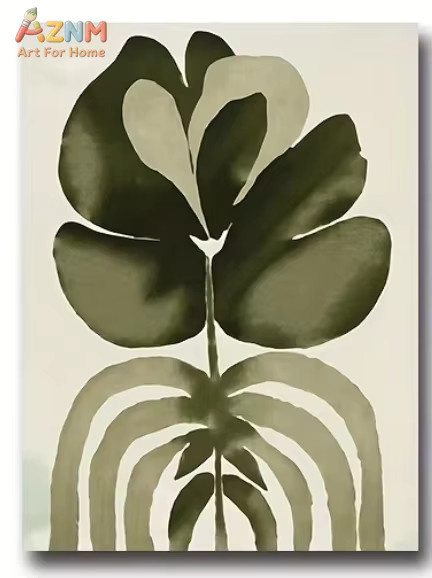 AZNM Boho Botanische Poster Set mit Grünpflanzen und Blumen in abstrakter Sommer-Wandkunst für deine Heimdekoration - Bild 2