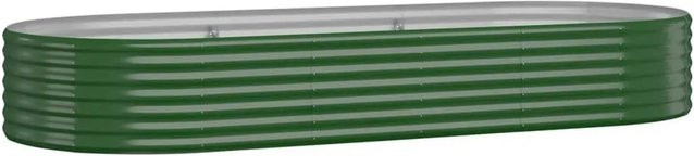 Furnicato Hochbeet aus verzinktem Stahl in Grün, B/T/H: 249 x 100 x 36 cm - Bild 1