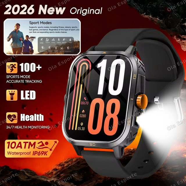 Ola Esporte Smartwatch, GPS, Bluetooth, Schwarz, Silikon, Herren - Bild 1