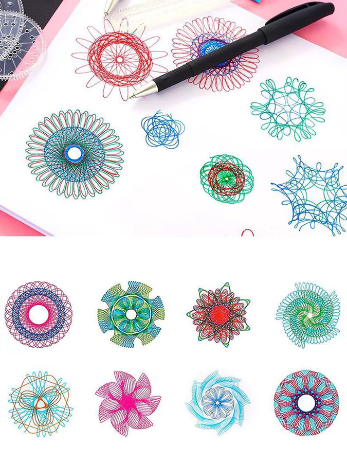 hairun Kreative Zahnräder Geometrie Spirograph, Zeichnung Schablonen Set, Lernspielzeug - Bild 6