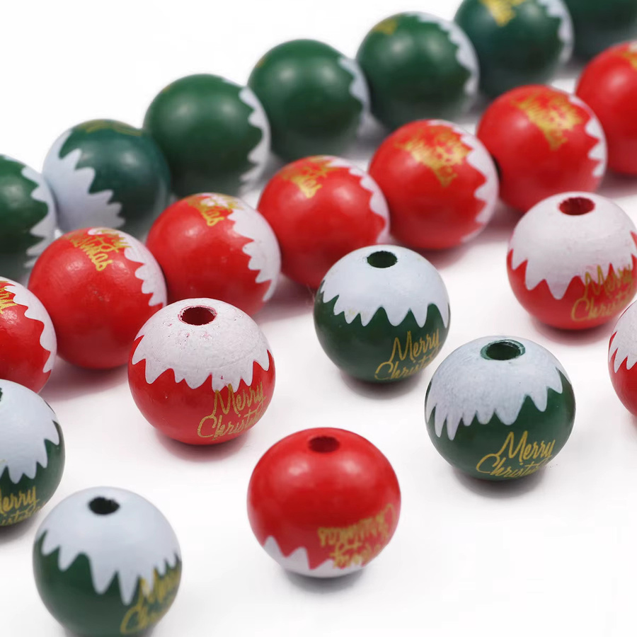 JHNBY Perlenschnüre Holzperlen, Multi-Color, 20mm, Unisex - Bild 3