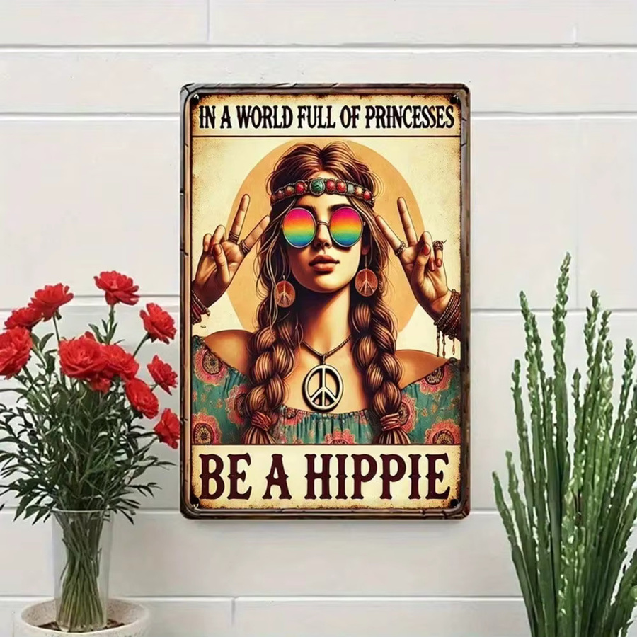 CIFBUY BOHO Vintage Metall-Wandkunstschild in Multicolour, abstraktes Eisen-Wandbild für drinnen und draußen - Bild 2