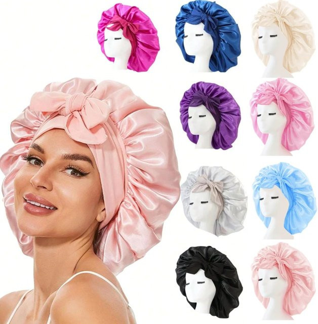 Satin-Schlafmütze für Damen, breites Band, Stretch-Kopfband - Bild 1