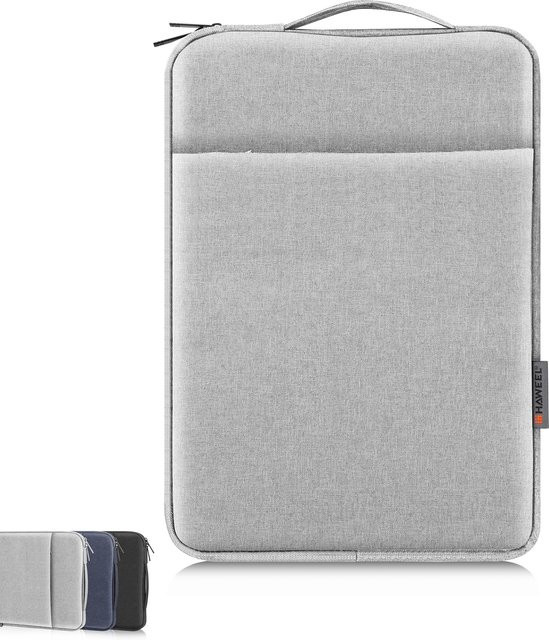 HAWEEL Laptop-Hülle mit Reißverschluss als Aktentasche und Notebook-Handtasche für 12,5 bis 16,7 Zoll in Schwarz und Grau - Bild 1