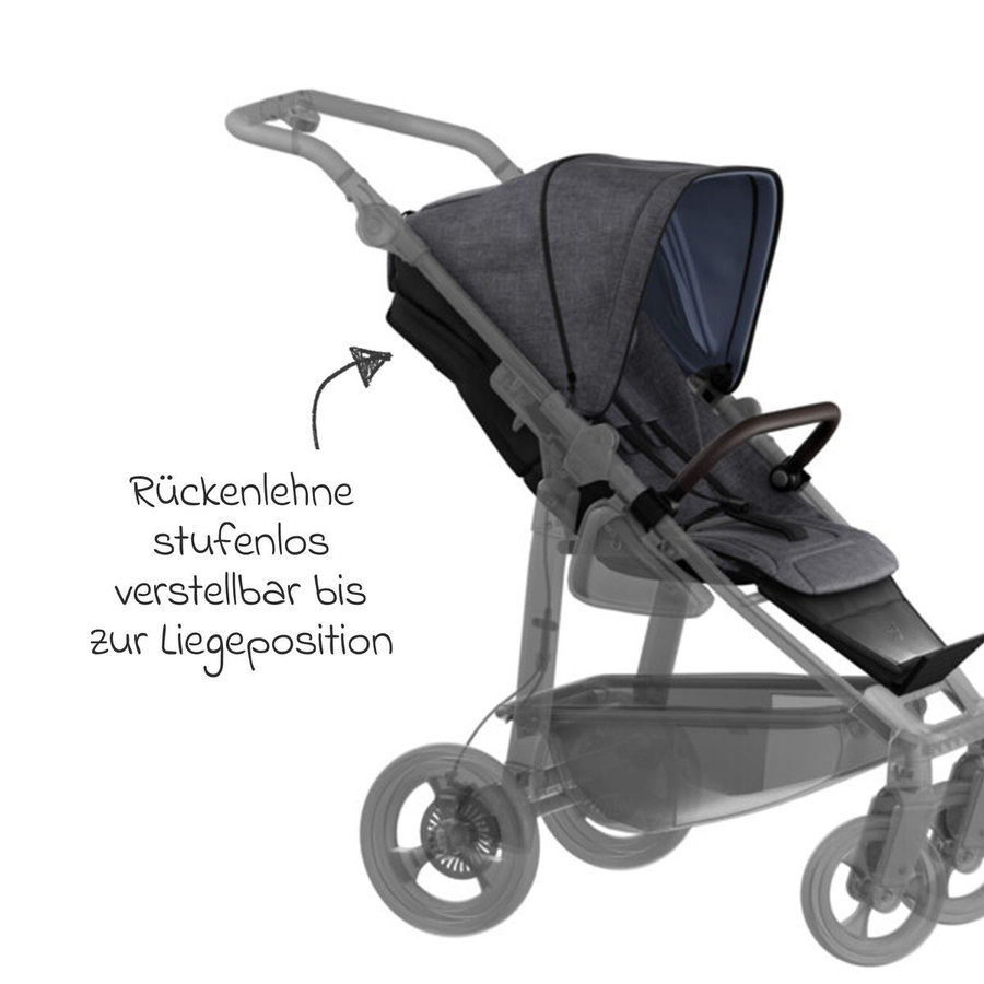 TFK Sport-Einheit XXL Sportsitz für Mono 3/4 & Pro in Premium Grau/Schwarz - Bild 3
