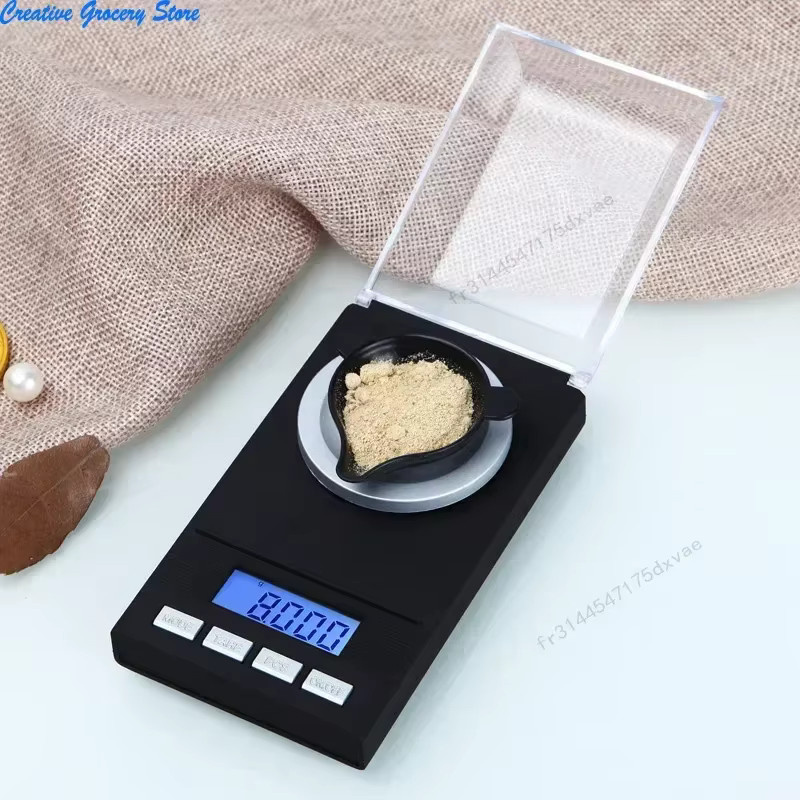NUOYING Mini-Elektronikwaage hochpräzise in Schwarz oder Blau für Labor, Schmuck und Gold mit 0,001 g Genauigkeit - Bild 2