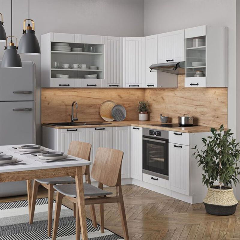 Vicco Fame-Line Eckküche in Landhausstil, Weiß, B: 160 cm, T: 60 cm - Bild 2
