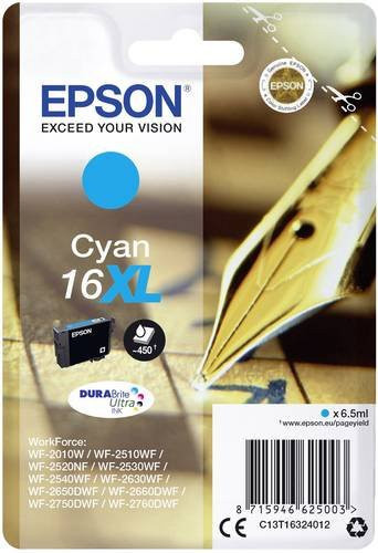 Epson Original Tintenpatrone 16XL Cyan C13T16324012 - Bild 1