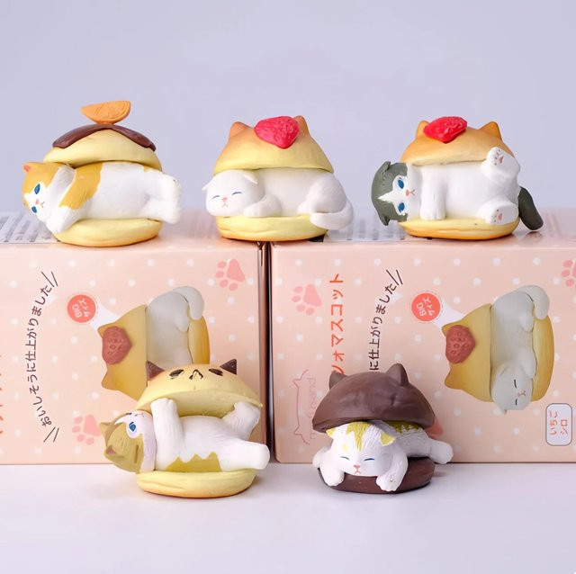 Mofusand Plump Series Blind Box Hamburger Brot Katze Obst Katze Figuren - Bild 1