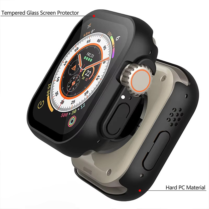 Apple Smartwatch Zubehör, PC Bumper, Displayschutzfolie, 49 mm, Schwarz - Bild 4