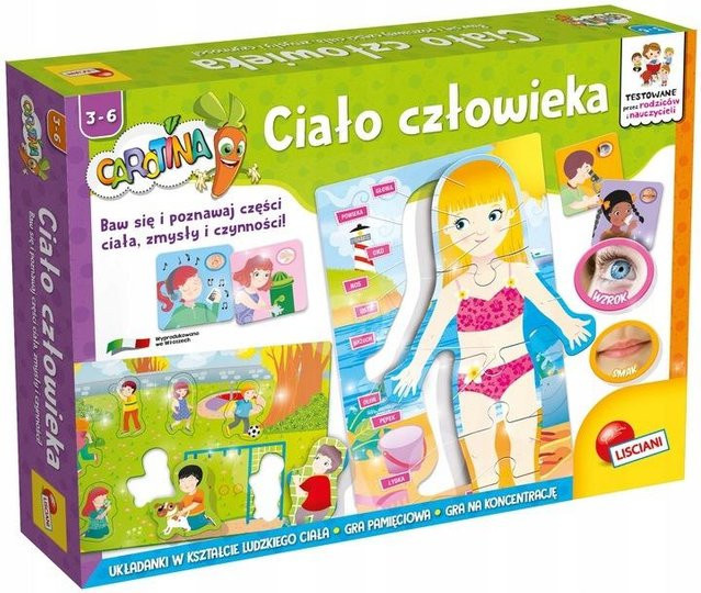 Lisciani Carotina Körper des Menschen, Brettspiel, ab 3 Jahre - Bild 1