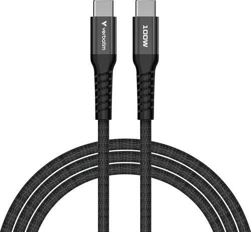 Verbatim USB-C auf USB-C Magnetkabel 100W Schwarz 1,2m - Bild 1
