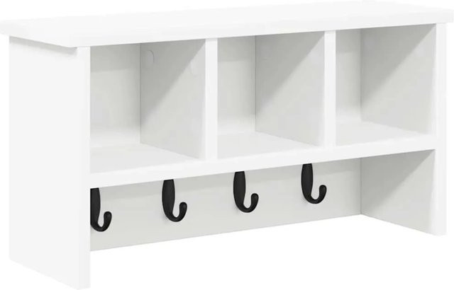 vidaXL Wandmontierter Nachttisch in Weiß aus Holzwerkstoff, B/T/H: 50 x 16 x 26 cm - Bild 1