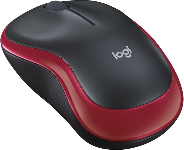 Logitech M185 Kabellose Maus mit 2,4G USB-Empfänger in Rot - Bild 1