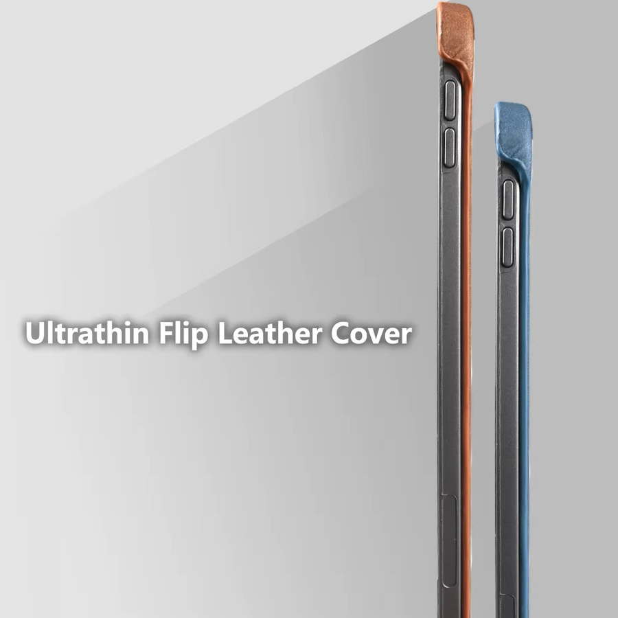 Apple iPad Hülle aus PU-Leder mit Anti-Sturz-Schutz in Blau oder Braun - Bild 5