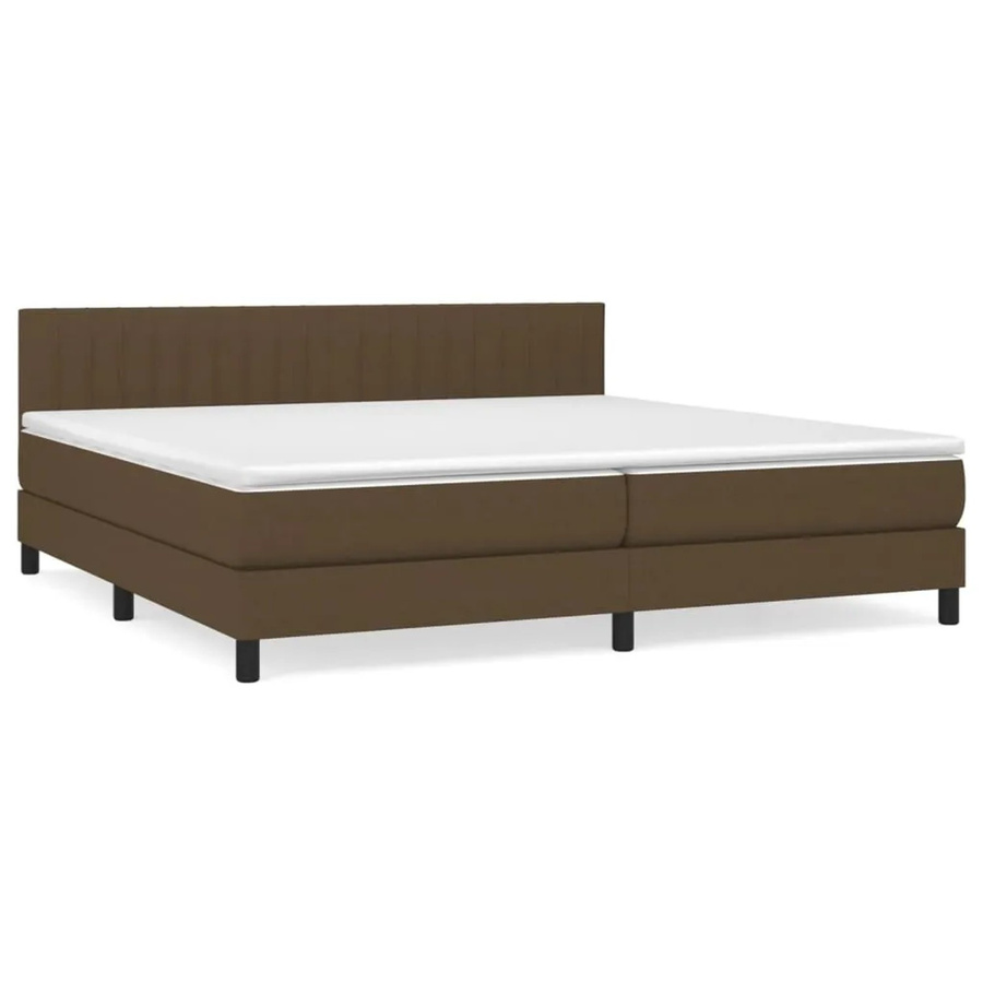 vidaXL Boxspringbett mit Matratze Hybrid Dunkelbraun B/T/H: 200 x 200 cm - Bild 2