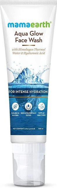 Mamaearth Aqua Glow Gesichtsreiniger mit Bürste, 100 ml, Schaum - Bild 1