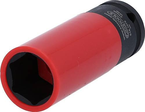 KS Tools 515.1076 Kraft-Steckschlüsseleinsatz 21mm aus Chrom-Molybdän-Stahl in Rot - Bild 1