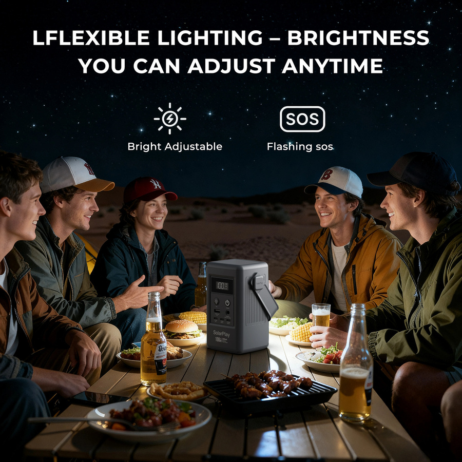 SOLARPLAY Q100 Tragbare Powerstation 25000mAh mit 96.2Wh Li-Ion-Akku, 100W USB-Ausgang, Grau - Bild 6