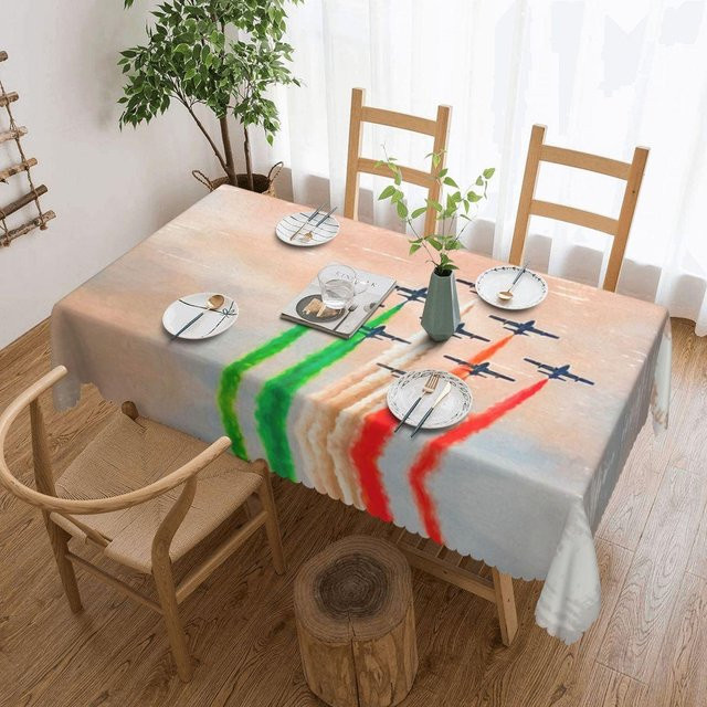 Wasserdichte Tischdecke mit Italien Flagge Design von JMG Household Supplies, rechteckig, Mehrfarbig, B: 137 cm, L: 183 cm - Bild 1
