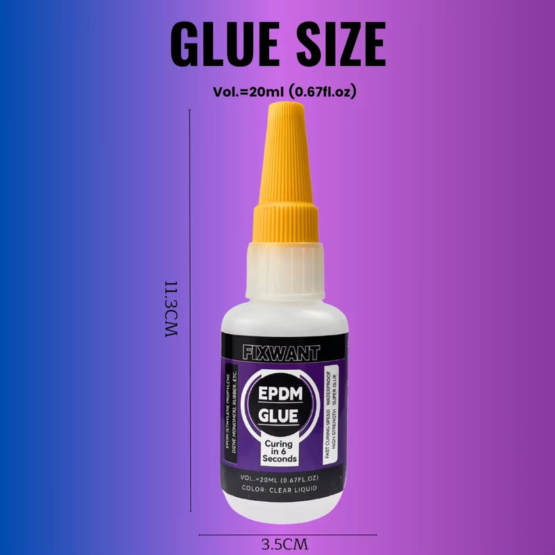 FIXWANT EPDM-Kleber transparent, 20 ml schnell trocknender Gummikleber für Kunststoff - Bild 4