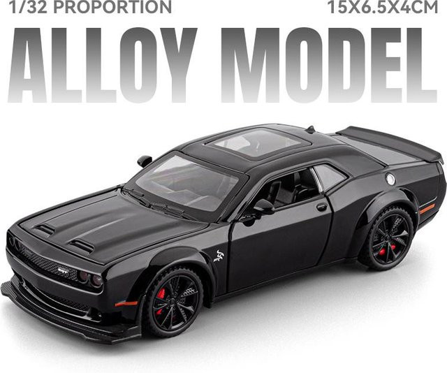 Linyi toy car Dodge Challenger Srt Hellcat Redeye Widebody Modellauto, 1:32, Metall, ab 18 Jahre - Bild 1