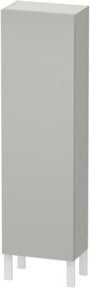 Duravit L-Cube Halbhochschrank in Betongrau Matt mit Tür rechts, B: 40 cm, T: 24,3 cm, H: 132 cm - Bild 1