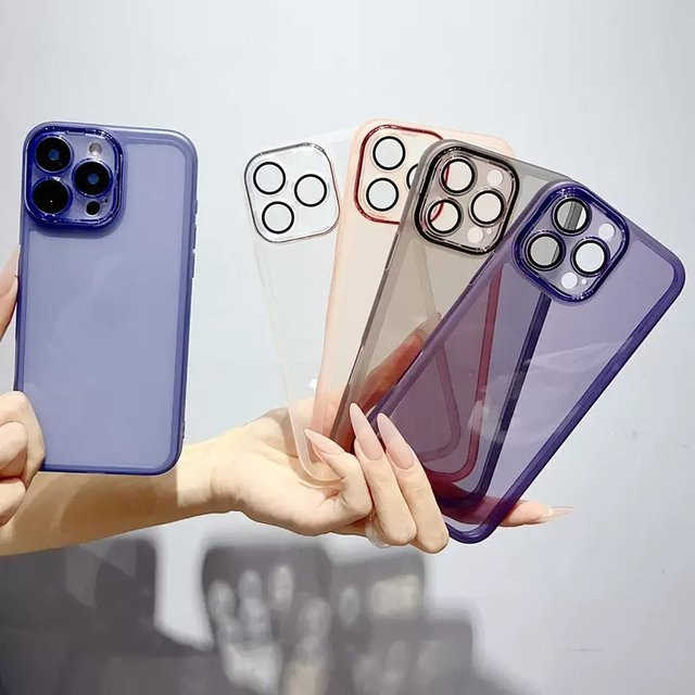 Panbon Handyhülle mit integriertem Linsenschutz und Stoßstangenabdeckung für iPhone 11 bis 16 Pro Max in Blau - Bild 1
