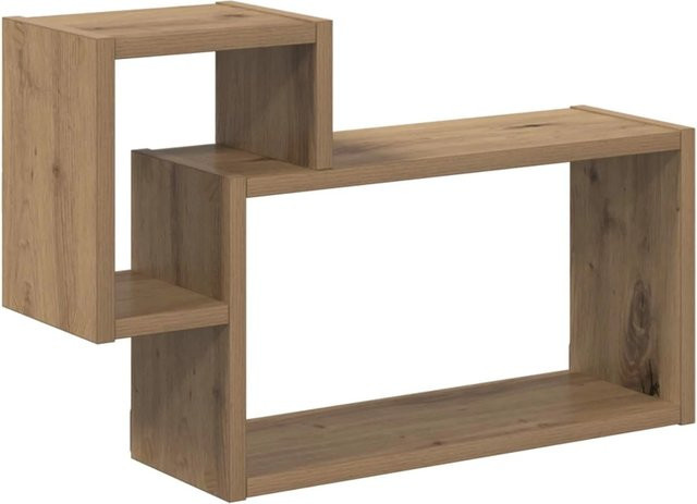 vidaXL Wandregal Artisan-Eiche in Braun, Modernes Wandregal aus Holz, B/H/T: 55 x 35 x 15 cm - Bild 1