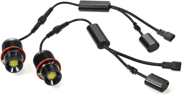 Igeteck Angel Eyes Halo-Ring-Markierungsleuchten mit 16 SMD, Weiß, Ersatz für BMW E39 E53 E60, 40 Stück - Bild 1