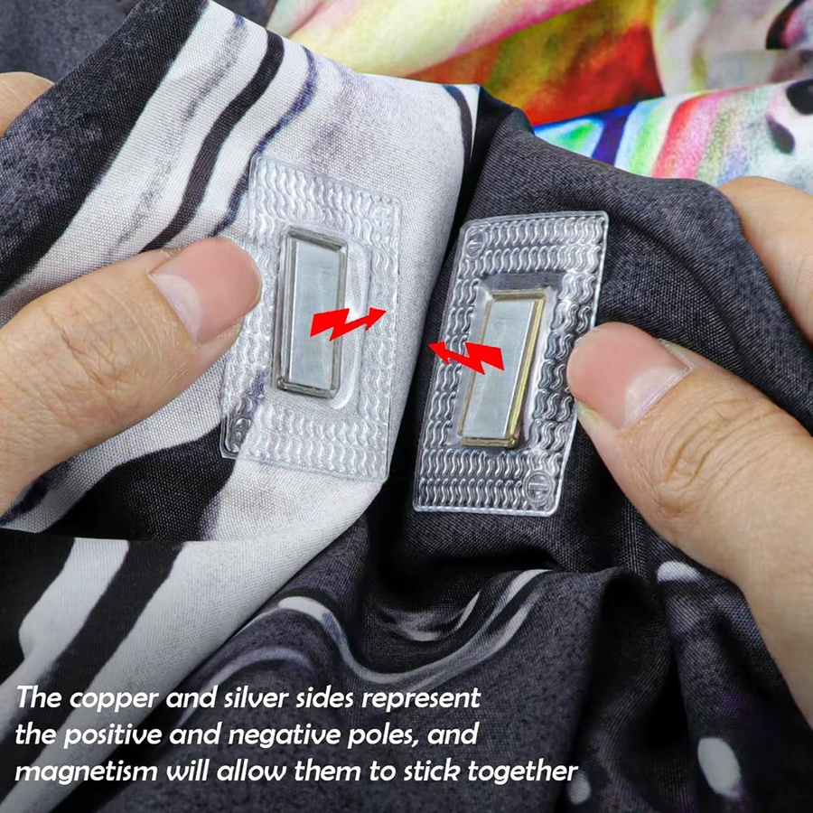 10 Paar JAY HOME magnetische Druckknöpfe zum Einnähen, unsichtbare Verschlussknöpfe in Silber für Handtaschen, Kleidung und DIY-Handwerk - Bild 2
