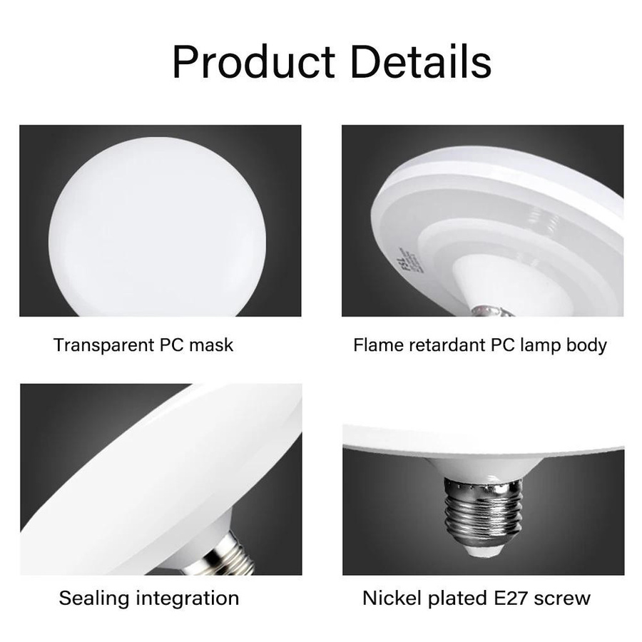 YJMP Super Lighting LED-Globus Lampe mit E27 Sockel in Weiß für den Haushalt - Bild 4