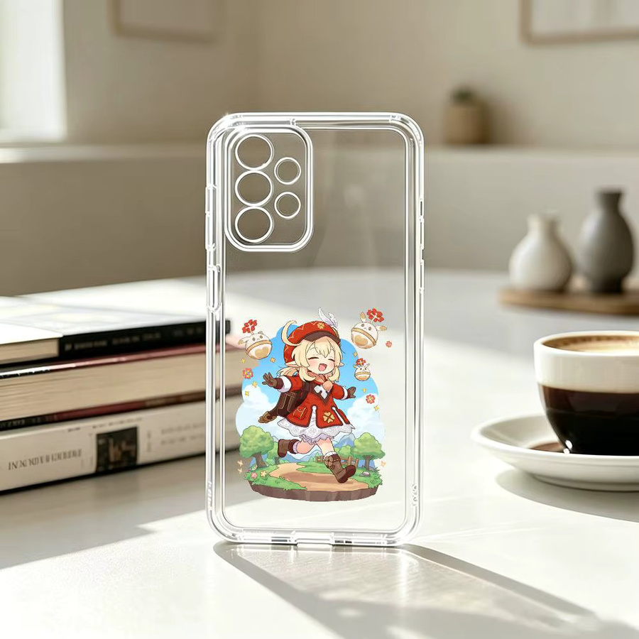 G-Genshin Impact Klee Handyhülle für Samsung Galaxy S20 bis S25 Serie, Transparent - Bild 2