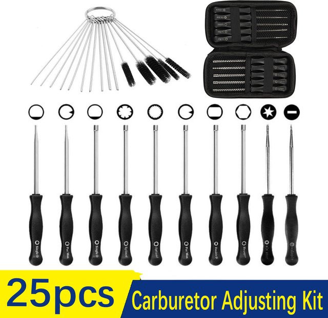Toorise 25-teiliges Vergaser-Einstellwerkzeug Set für Autoreparatur, Motorrad und Kettensägen - Bild 1