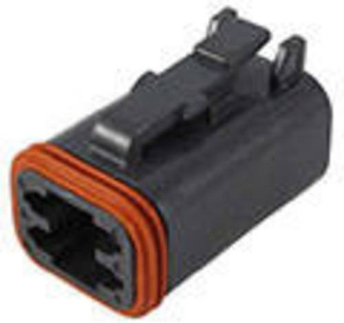 TE Connectivity DT06-4S-CE02 DT Rundstecker Buchse, gerade, 4-polig, Schwarz - Bild 1