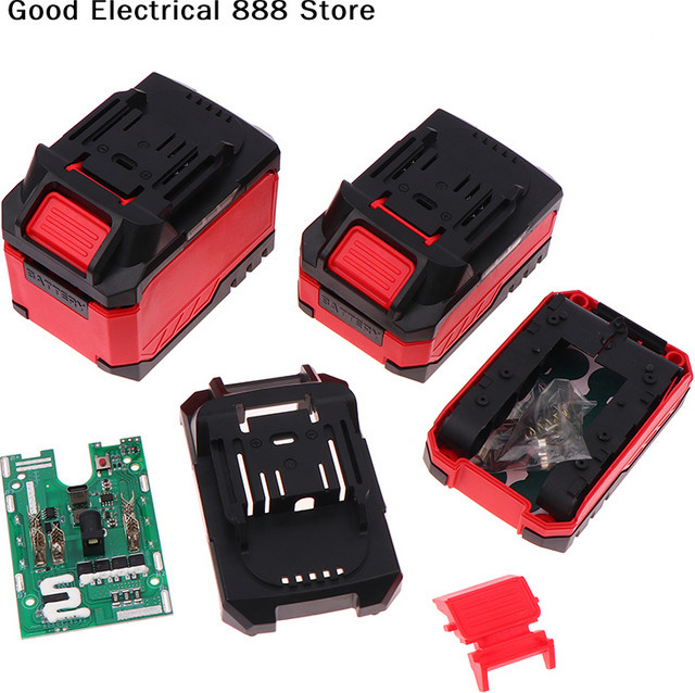 Makita Ersatzgehäuse mit BMS-Platine und LED-Anzeige für 21V 100A Li-Ion Akkus in Rot - Bild 1