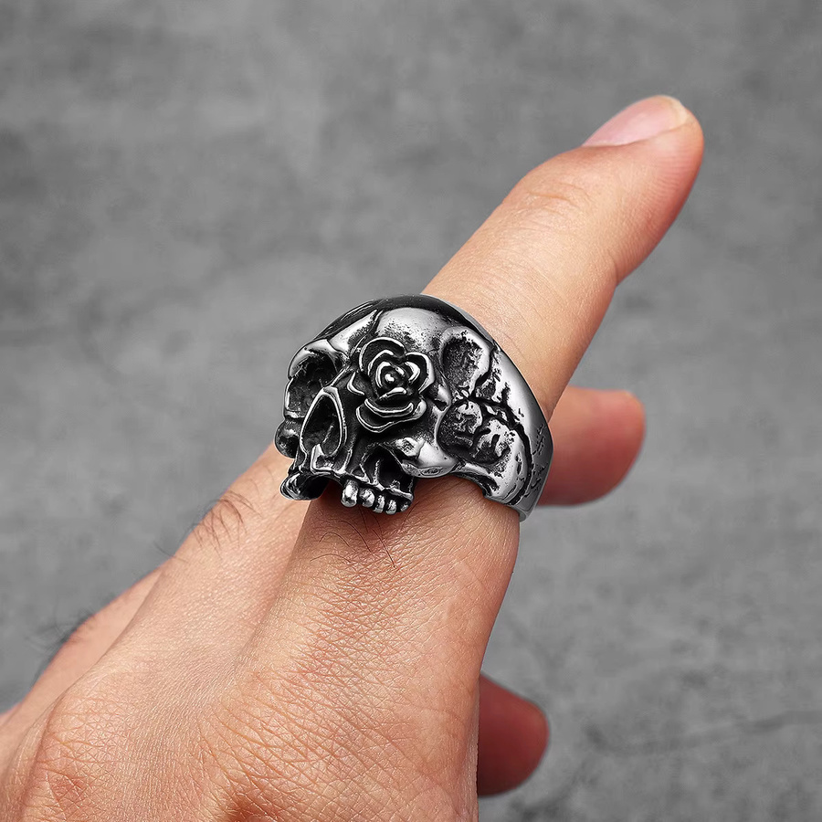 METAL HUNTER Ring, Edelstahl, Roségold, Punk, Unisex - Bild 2