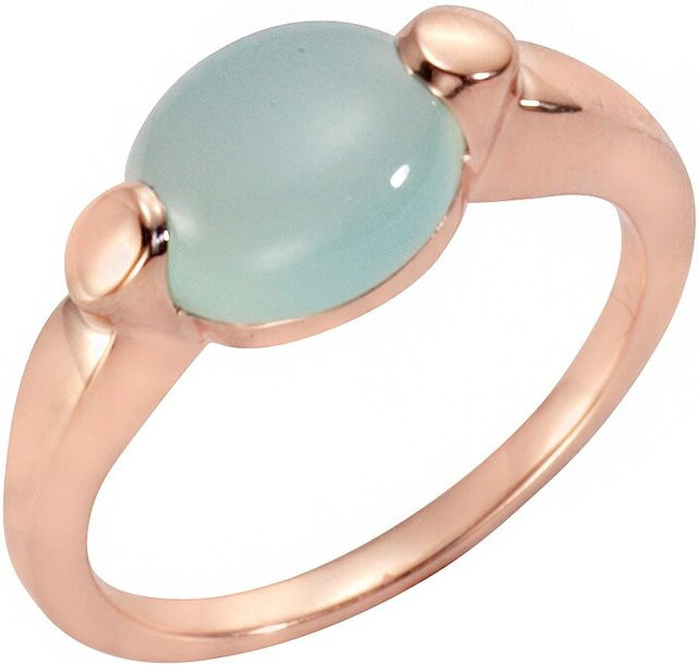 Jamelli Ring 925 Silber, rosé-vergoldet, Paraiba Chalcedon, Damen - Bild 1