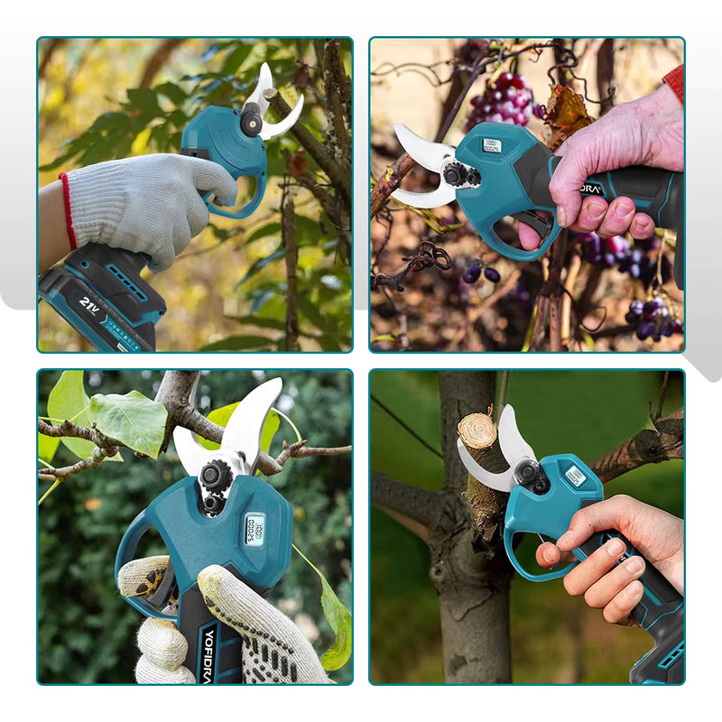 YOFIDRA Bürstenlose elektrische Akku-Gartenschere mit 30mm Schnittkapazität und 2-Gang-Modus für Obstbäume und Äste, kompatibel mit Makita 21V Akku - Bild 6